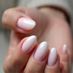 Ongles en acrylique parfaitement façonnés avec une finition ultra brillante.