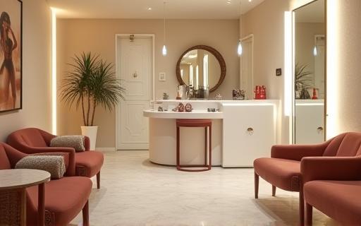 Intérieur chic et accueillant du salon de manucure Jolie Mains Paris.